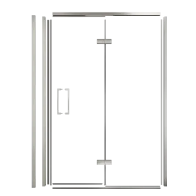 Balmani Senses Design 140 cm droite ensemble de profils pour coin-douche avec porte pivotante brushed coolmetal